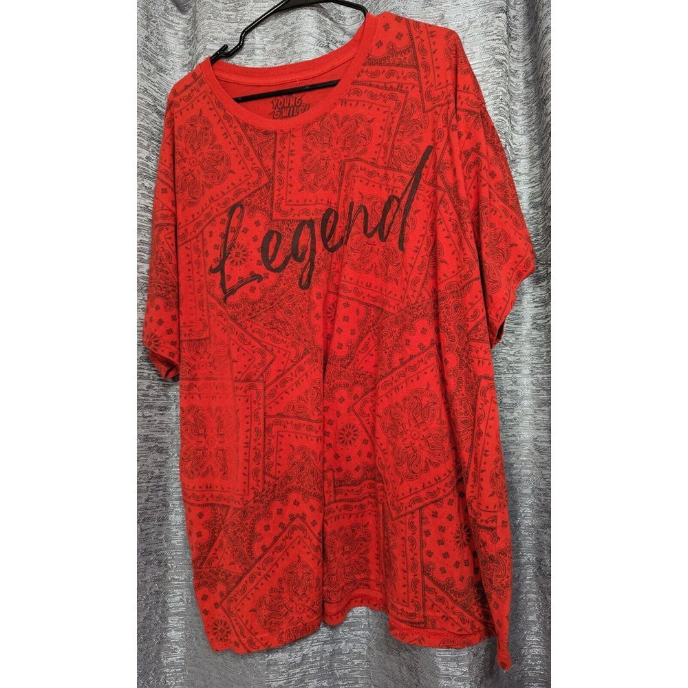 The Young And Wild Men's 4XL Tshirt Red‎